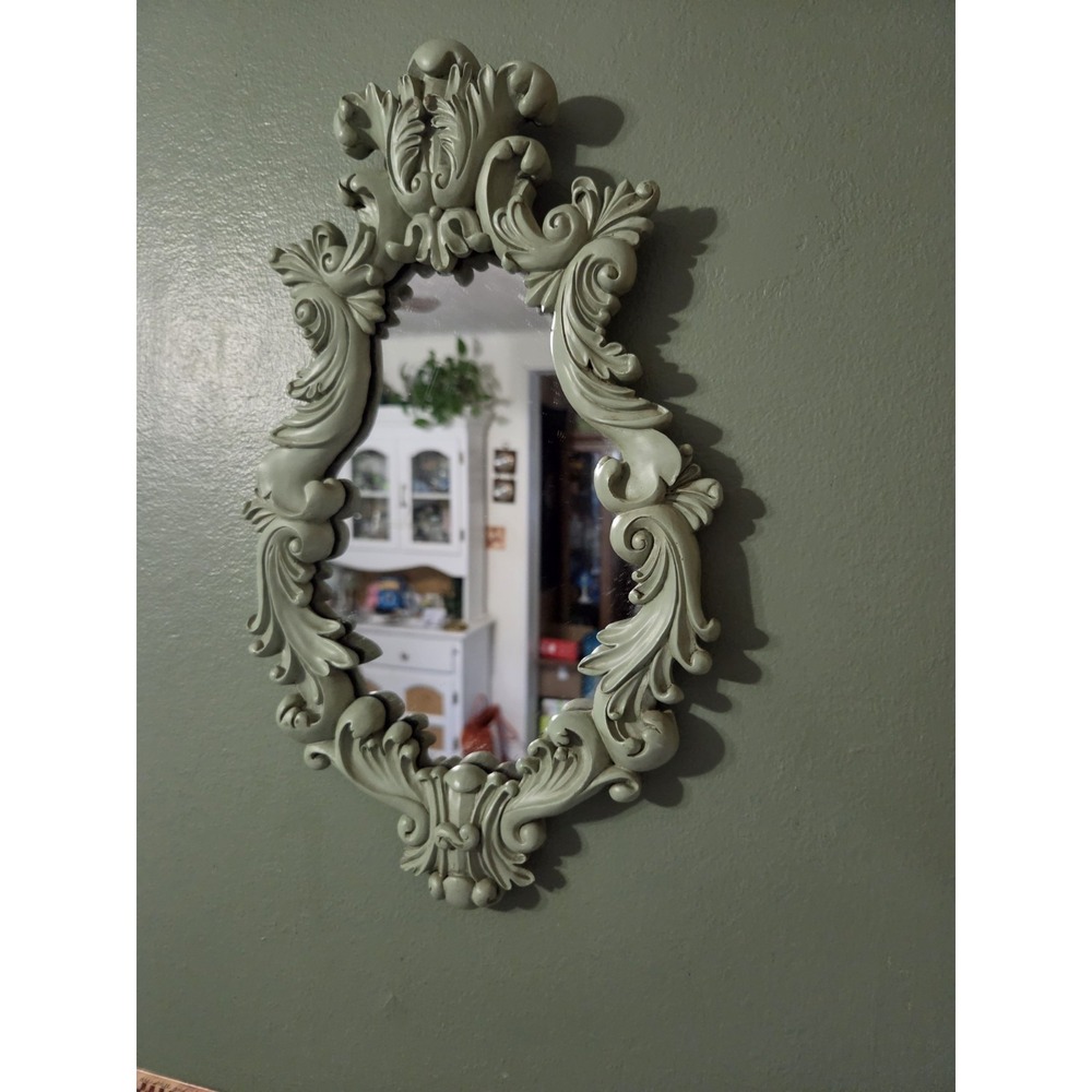 Vintage Syroco Style Wall Mirror  Hollywood Regency